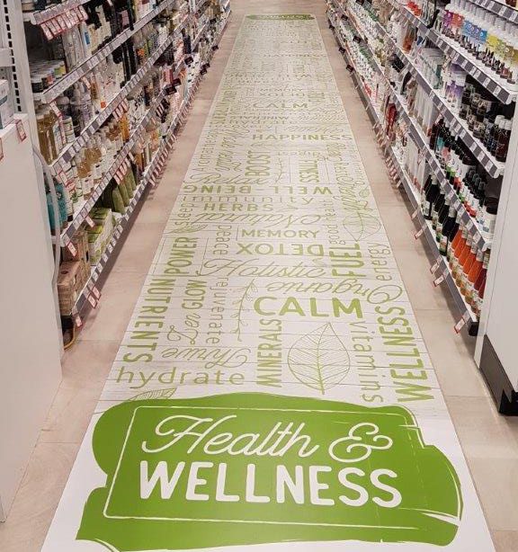 Health & Wellness custom floor decor graphics