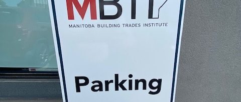 Custom printed parking signs for MBTI